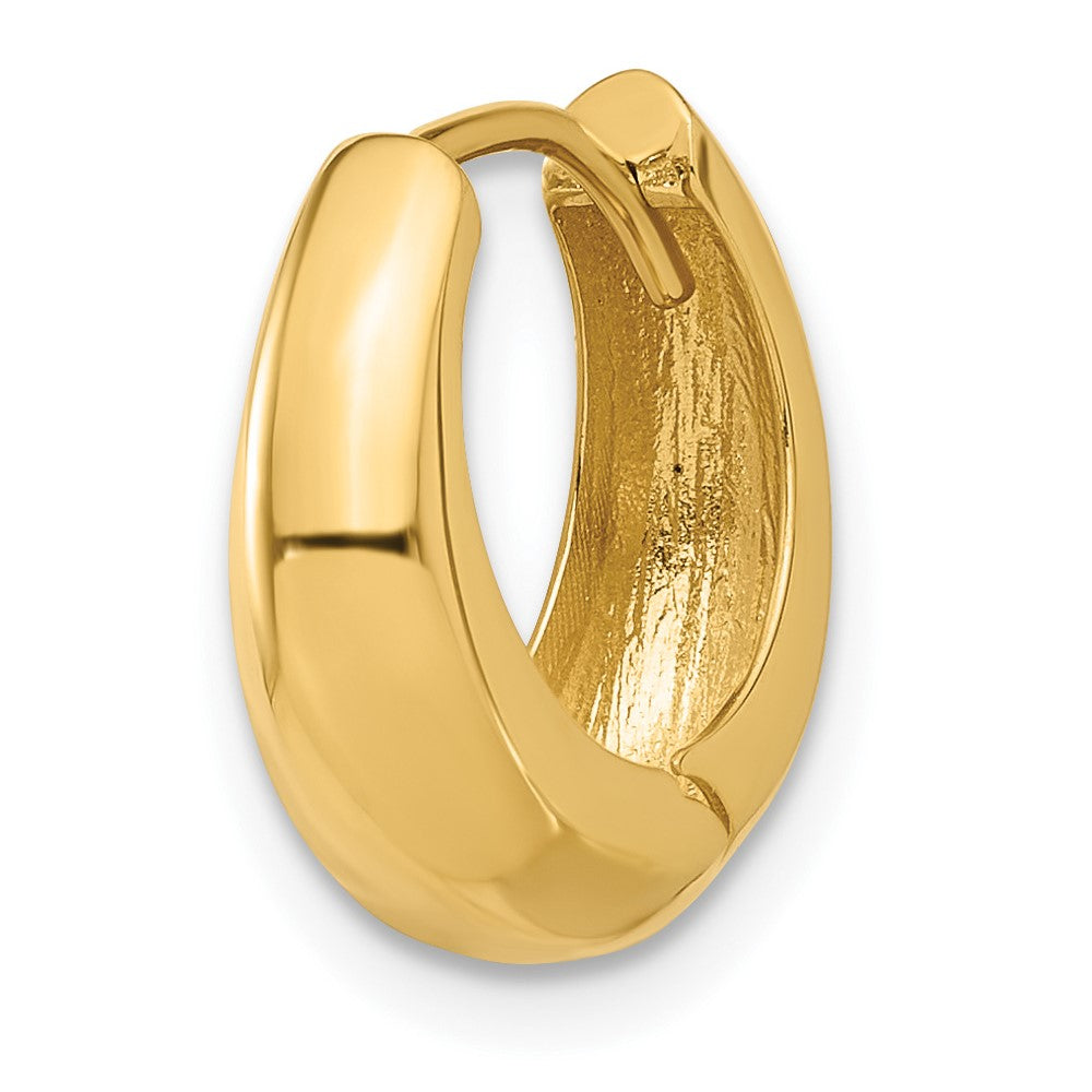 Single 14K Polished Hinged Huggie Hoop Earring