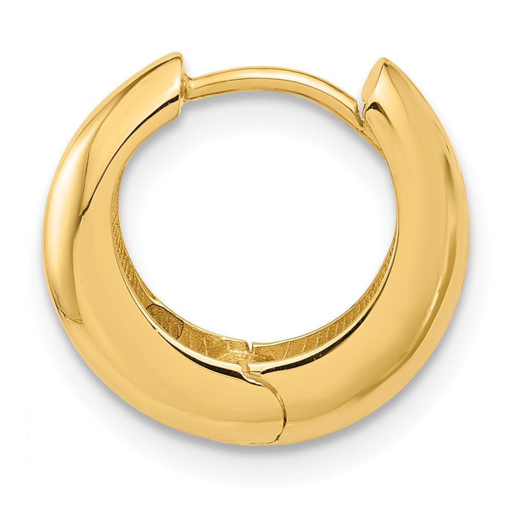 Single 14K Polished Hinged Huggie Hoop Earring