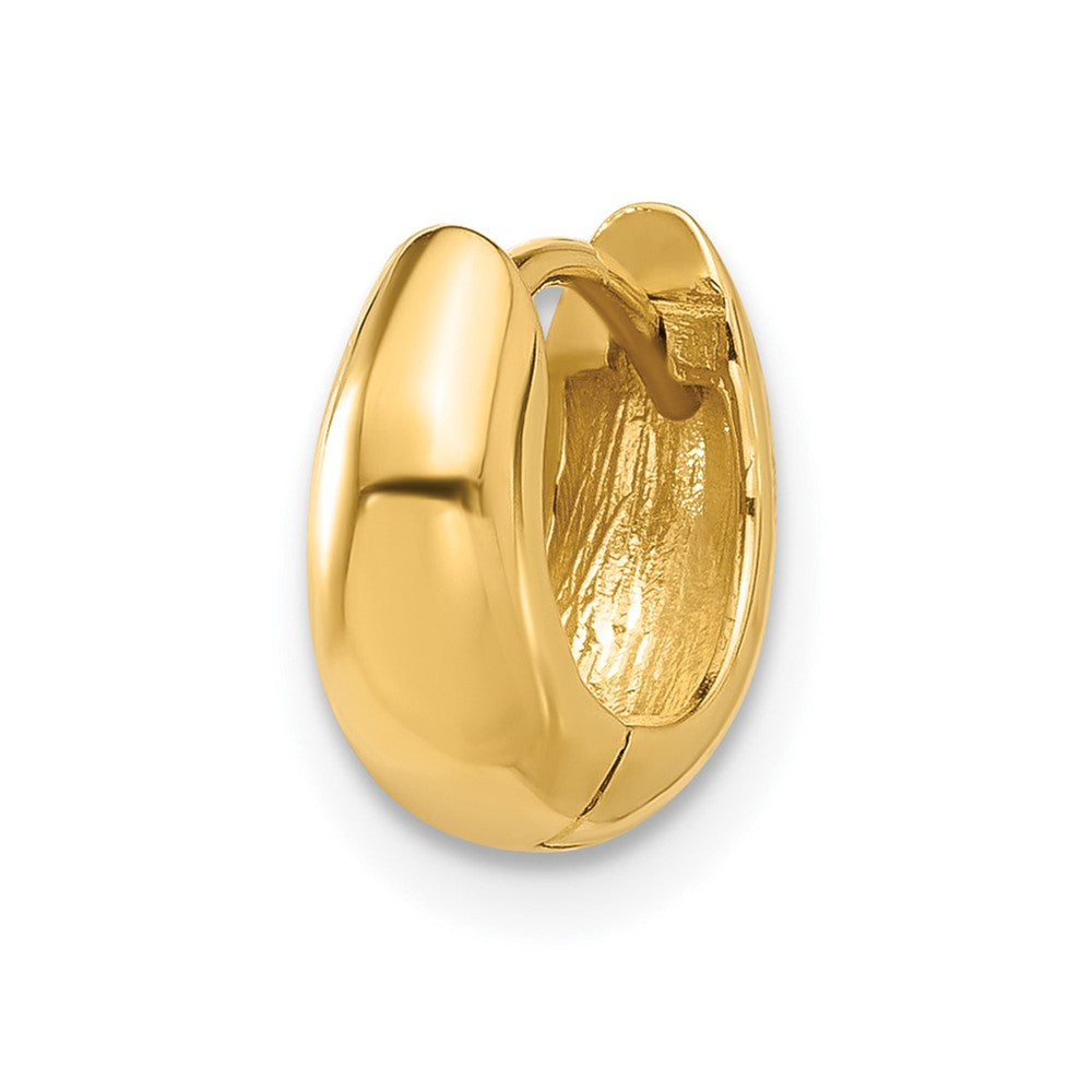 Single 14K Polished Hinged Huggie Hoop Earring