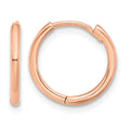 14K Rose Gold Polished Hinged Hoop Earrings