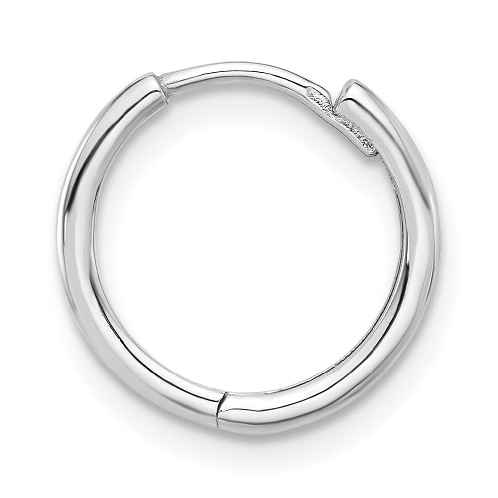 Single 14K White Gold Polished Hinged Hoop Earring