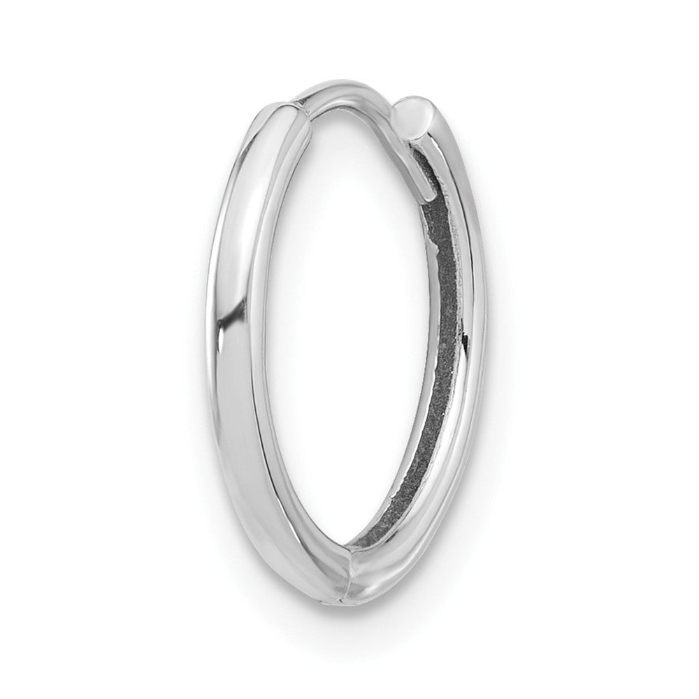 Single 14K White Gold Polished Hinged Hoop Earring