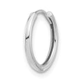 Single 14K White Gold Polished Hinged Hoop Earring