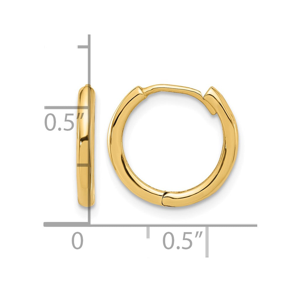 14K Polished Hinged Hoop Earrings