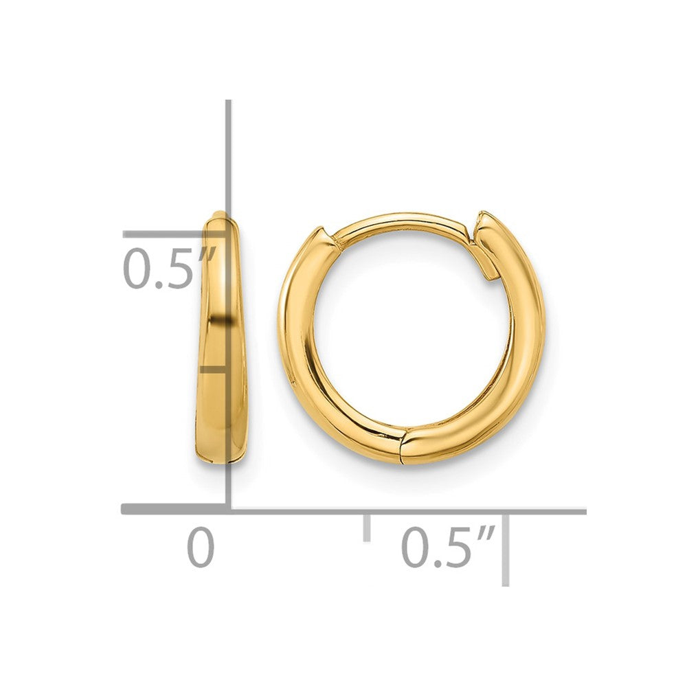 14K Polished Hinged Hoop Earrings