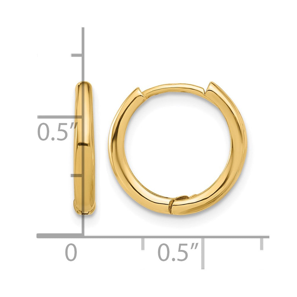 14K Polished Hinged Hoop Earrings