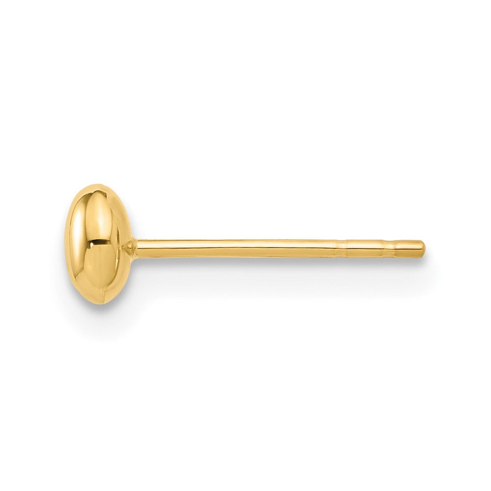 Single 14K Polished 4.5mm Button Post Earring