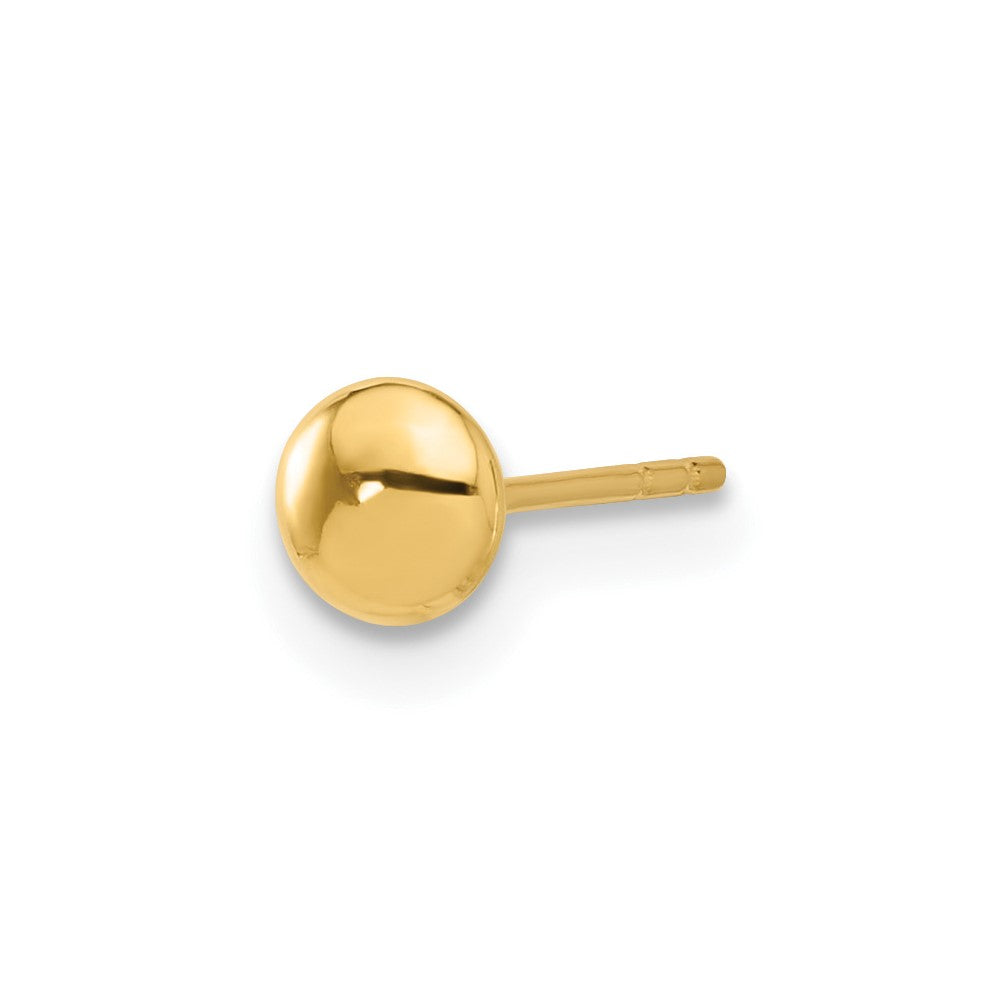 Single 14K Polished 4.5mm Button Post Earring