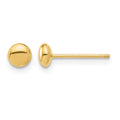 14K Polished 4.5mm Button Post Earrings