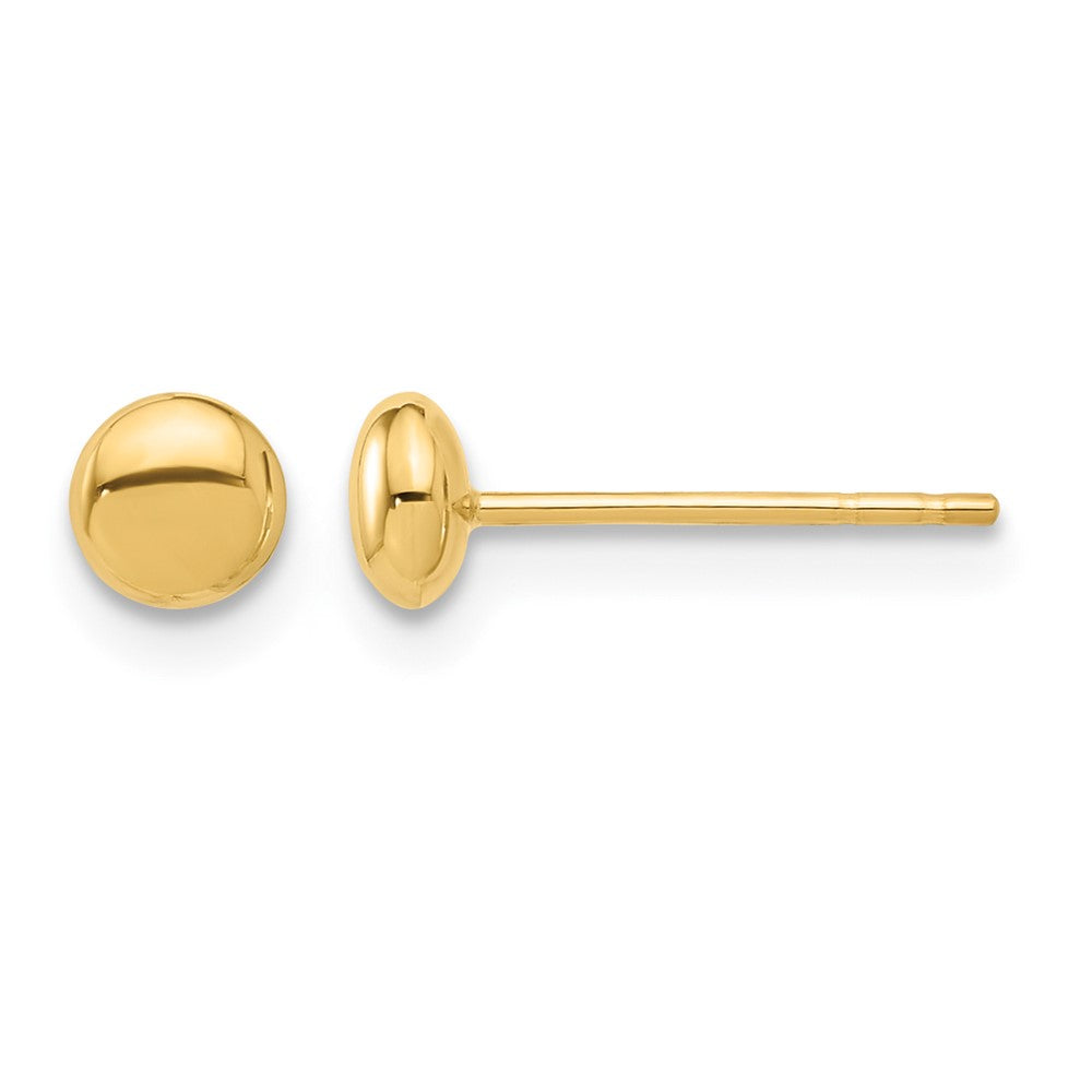 14K Polished 4.5mm Button Post Earrings
