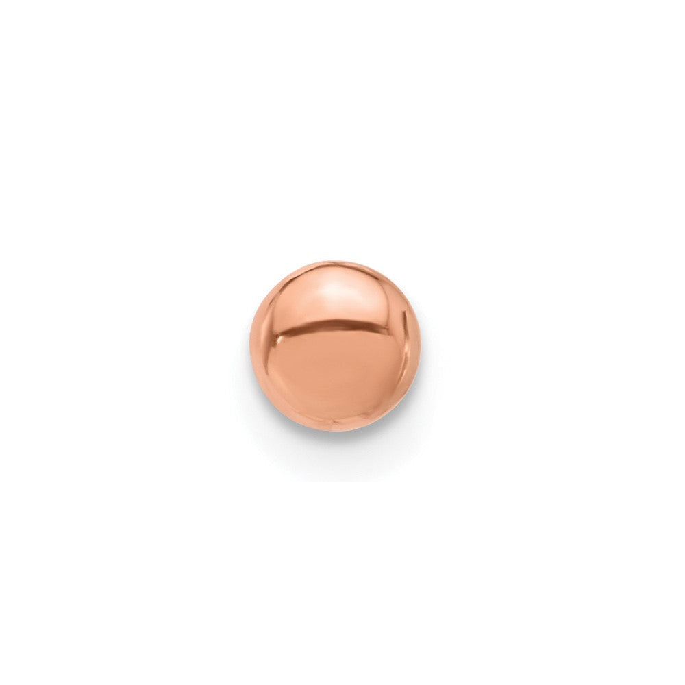 Single 14K Rose Gold Polished 4.5mm Button Post Earring