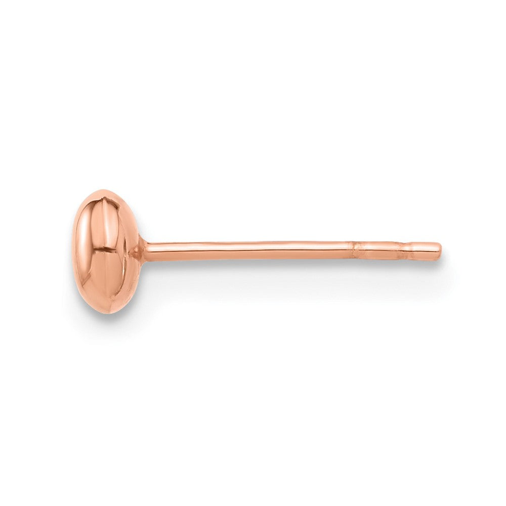 Single 14K Rose Gold Polished 4.5mm Button Post Earring