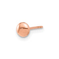 Single 14K Rose Gold Polished 4.5mm Button Post Earring