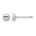 14K White Gold Polished 4.5mm Button Post Earrings