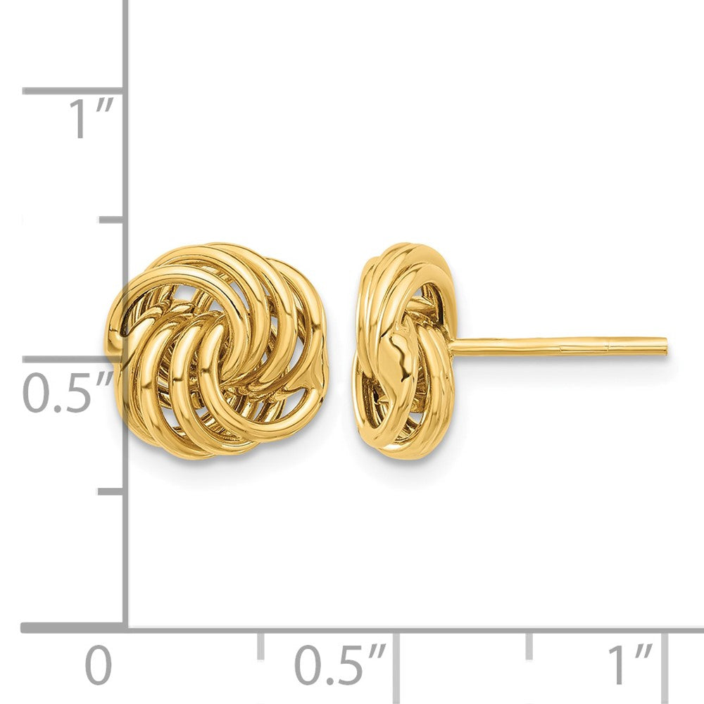 14K Polished Love Knot Post Earrings