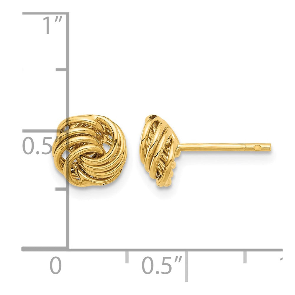 14K Polished Love Knot Post Earrings