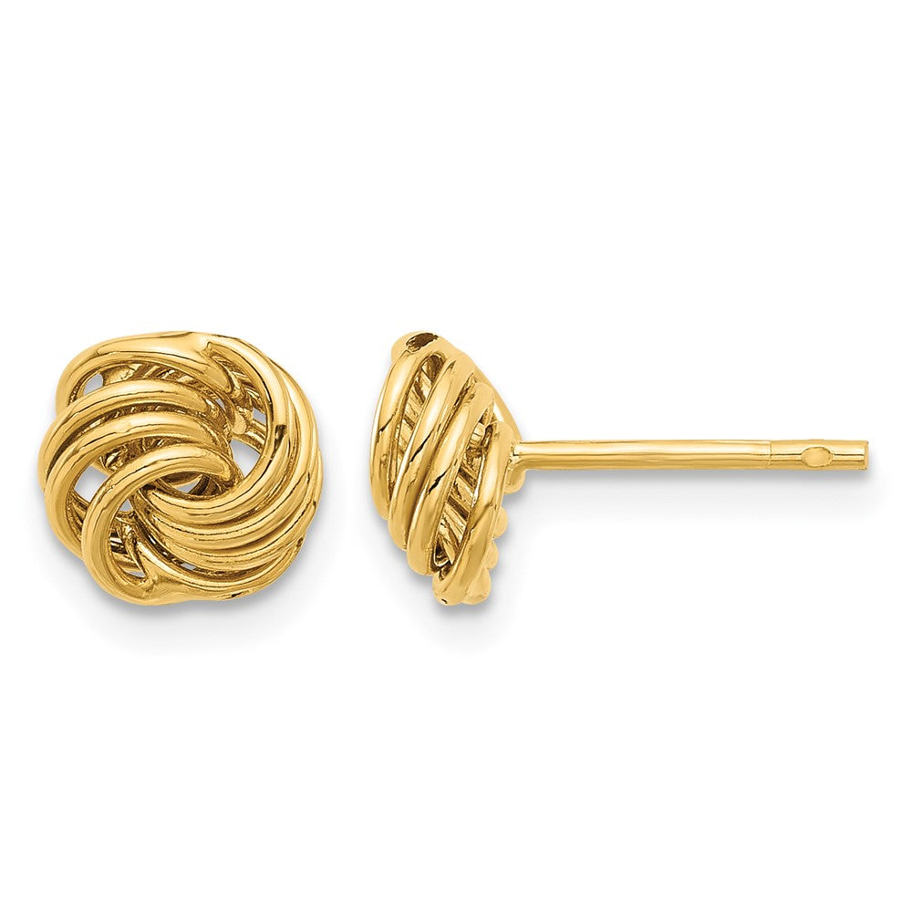 14K Polished Love Knot Post Earrings