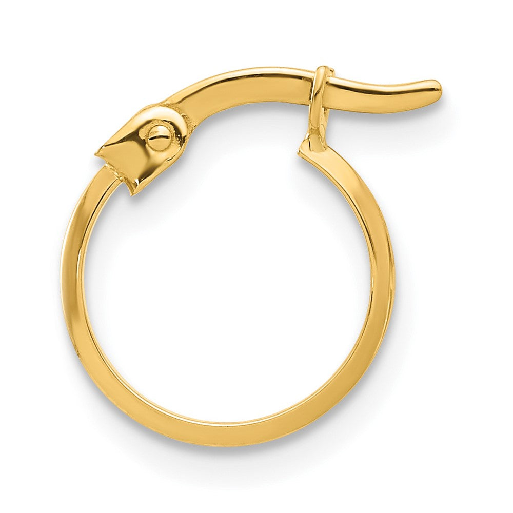 Single 14K Polished Knife Edge Hoop Earring