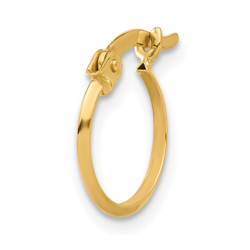 Single 14K Polished Knife Edge Hoop Earring