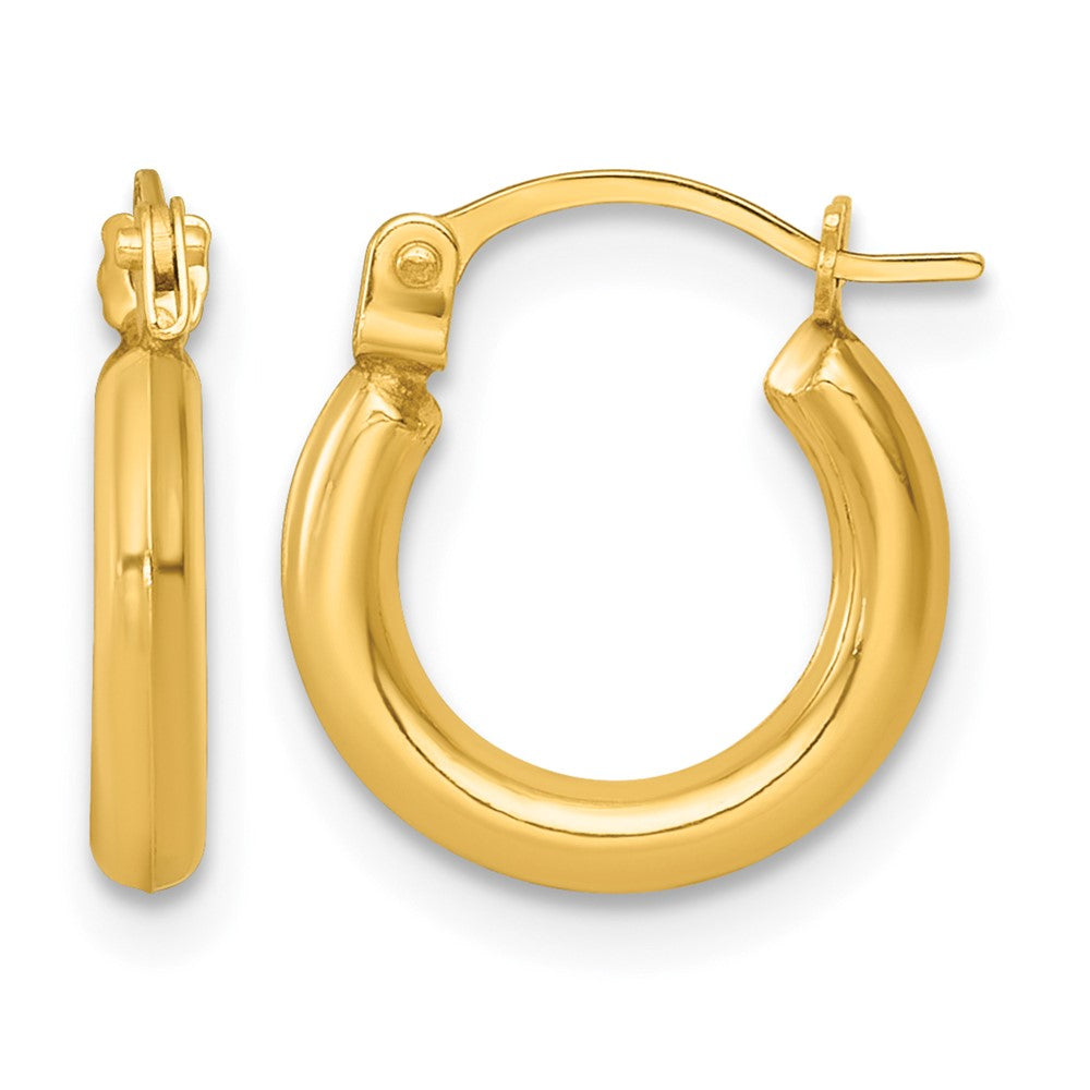 14k Polished 2mm Hoop Earrings