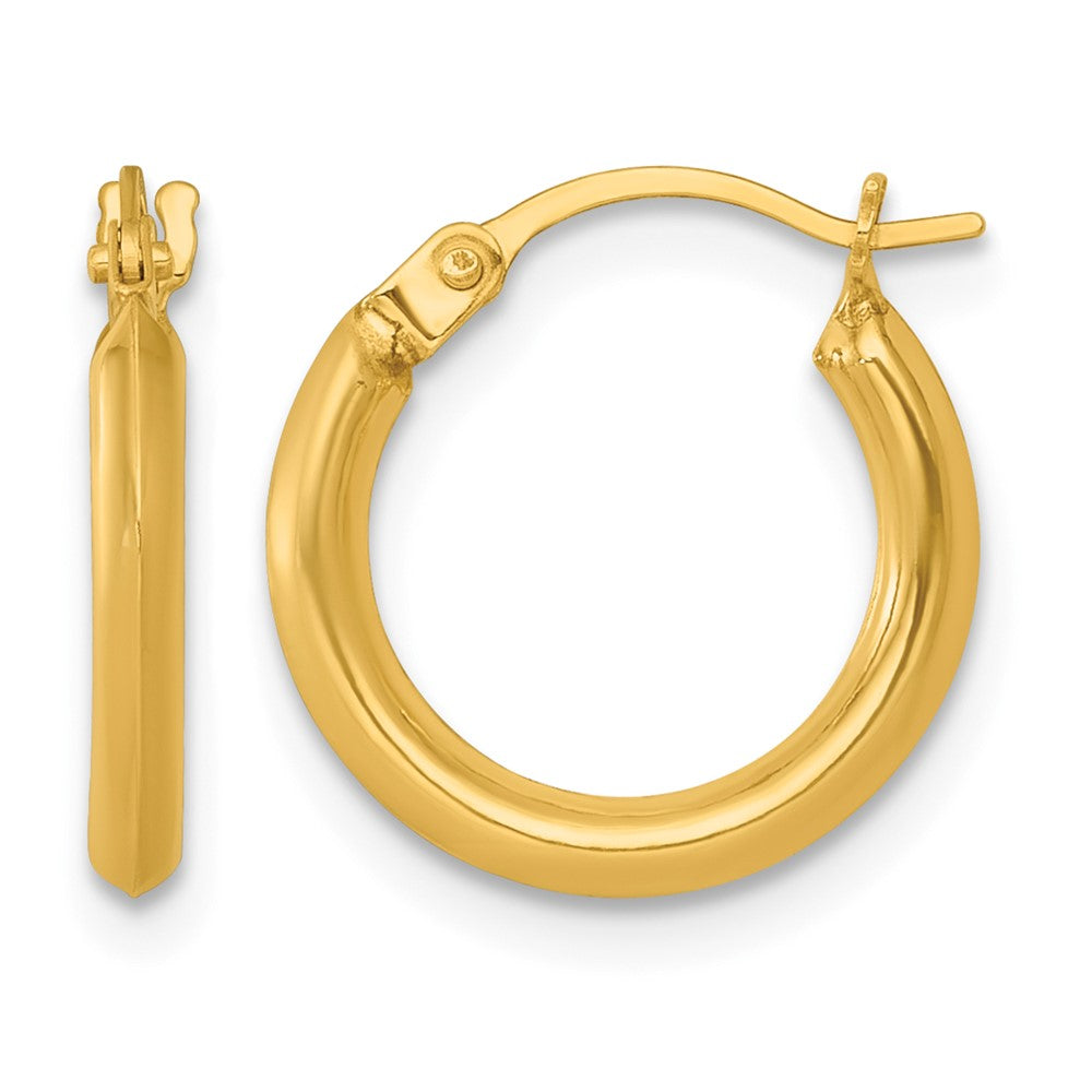 14k Polished 2mm Hoop Earrings