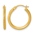 14k Polished 2mm Hoop Earrings