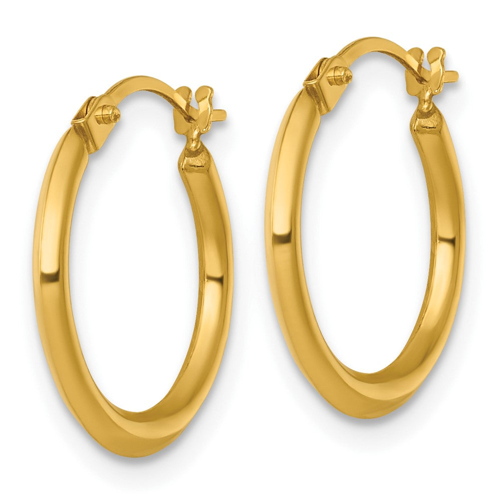 14k Polished 1.5mm Hoop Earrings