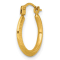 Single 14k Polished And Textured 1.75mm Hoop Earring
