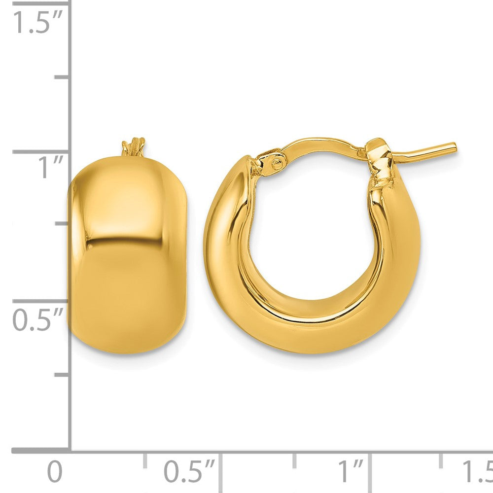 14k Polished Hoop Earrings