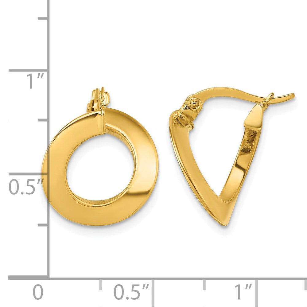 14k Polished Twisted Earrings