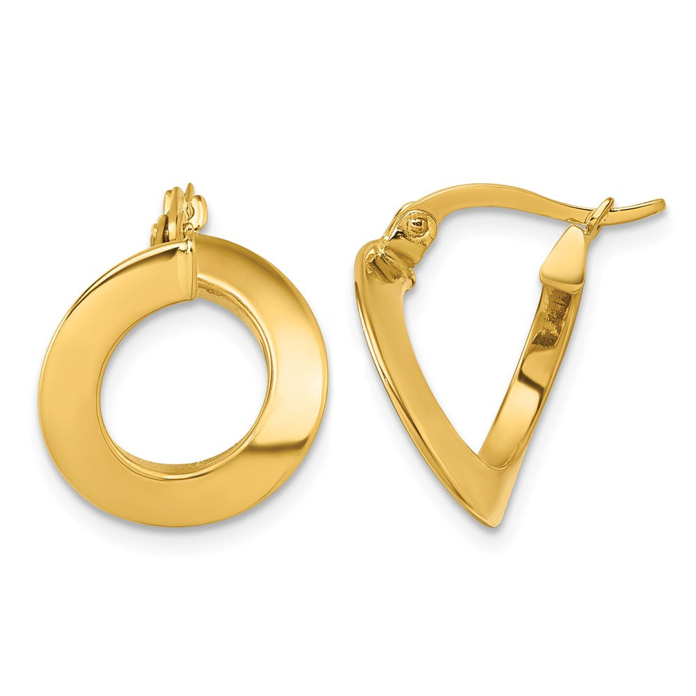 14k Polished Twisted Earrings