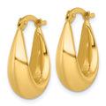 14k Polished Tapered Hoop Earrings