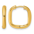 14K Polished Square Endless Hoop Earrings