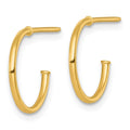 14k 1.2 x 14mm Polished Post Hoop Earrings