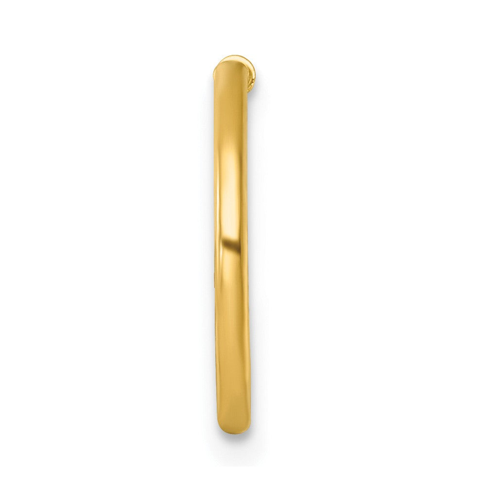 Single 14k 1.2 x 14mm Polished Post Hoop Earring
