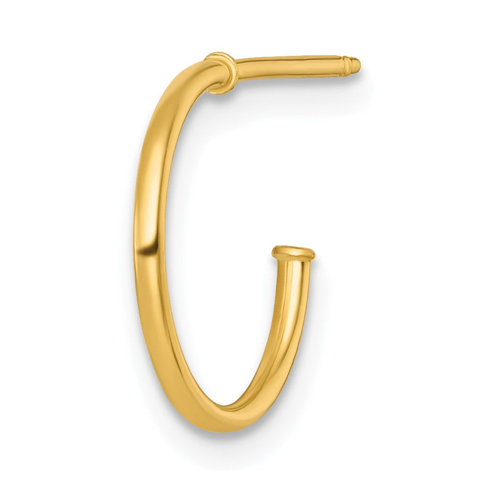 Single 14k 1.2 x 14mm Polished Post Hoop Earring