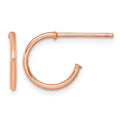 14k Rose Gold 1.2 x 12mm Polished Post Hoop Earrings