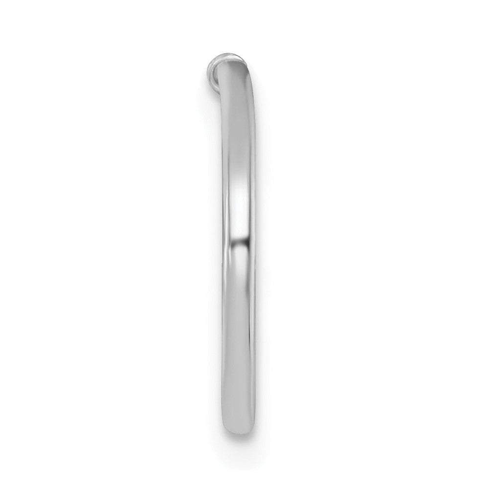 Single 14k White Gold 1.2 x 14mm Polished Post Hoop Earring