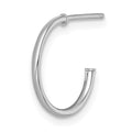 Single 14k White Gold 1.2 x 14mm Polished Post Hoop Earring