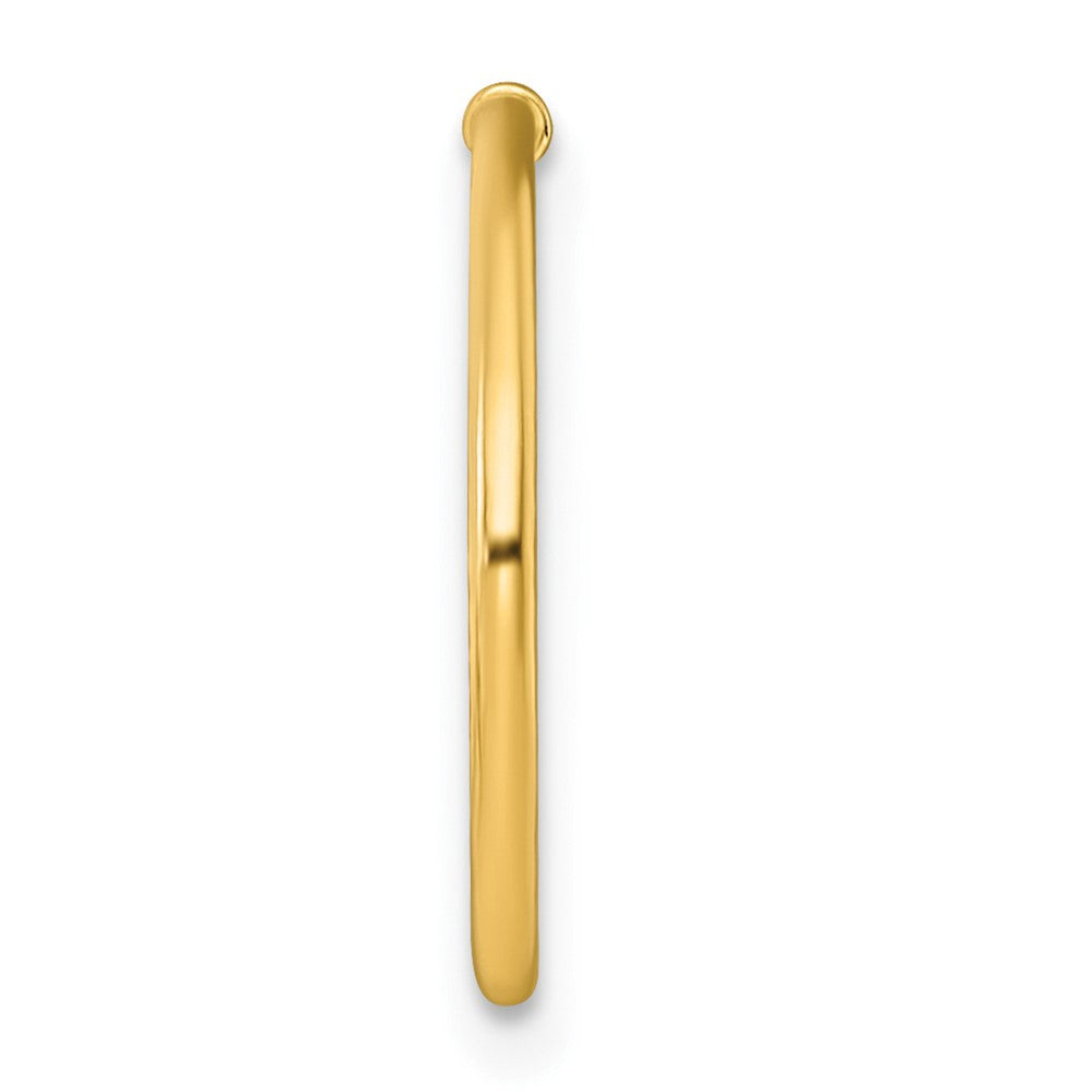 Single 14k 1.2 x 16mm Polished Post Hoop Earring