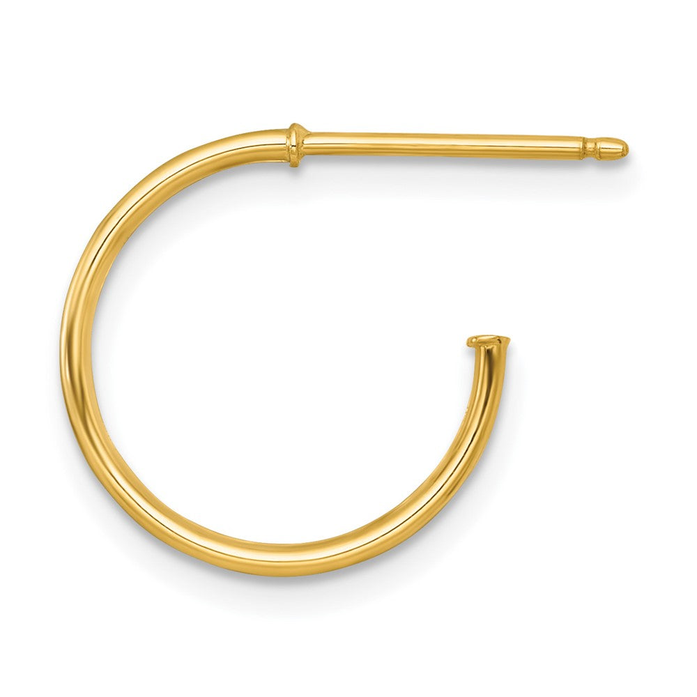 Single 14k 1.2 x 16mm Polished Post Hoop Earring