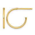 14k 1.2 x 16mm Polished Post Hoop Earrings