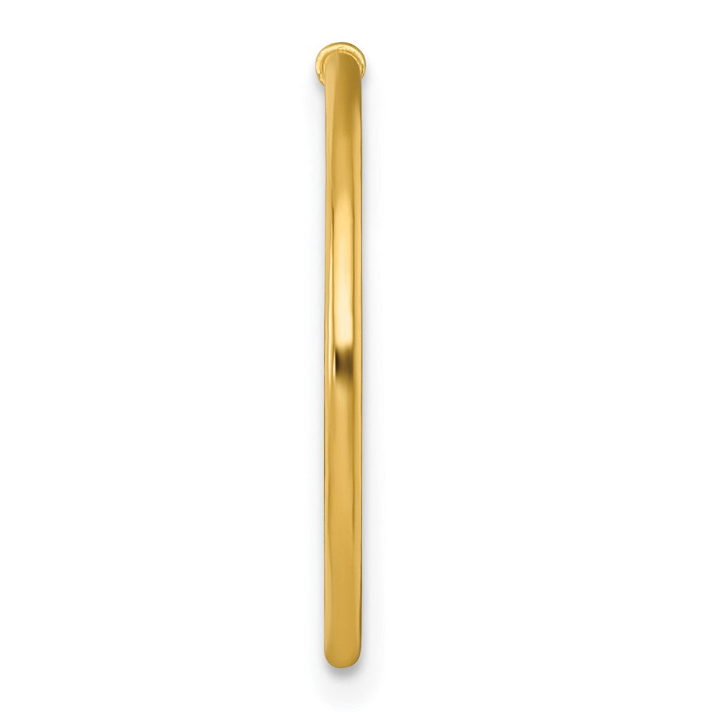 Single 14k 1.2 x 20mm Polished Post Hoop Earring