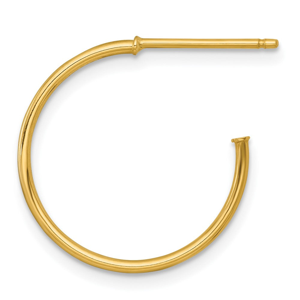 Single 14k 1.2 x 20mm Polished Post Hoop Earring