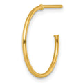 Single 14k 1.2 x 20mm Polished Post Hoop Earring