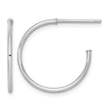 14k White Gold 1.2 x 20mm Polished Post Hoop Earrings