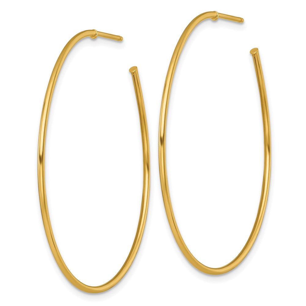14k 1.2 x 45mm Polished Post Hoop Earrings