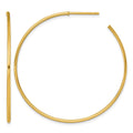14k 1.2 x 45mm Polished Post Hoop Earrings
