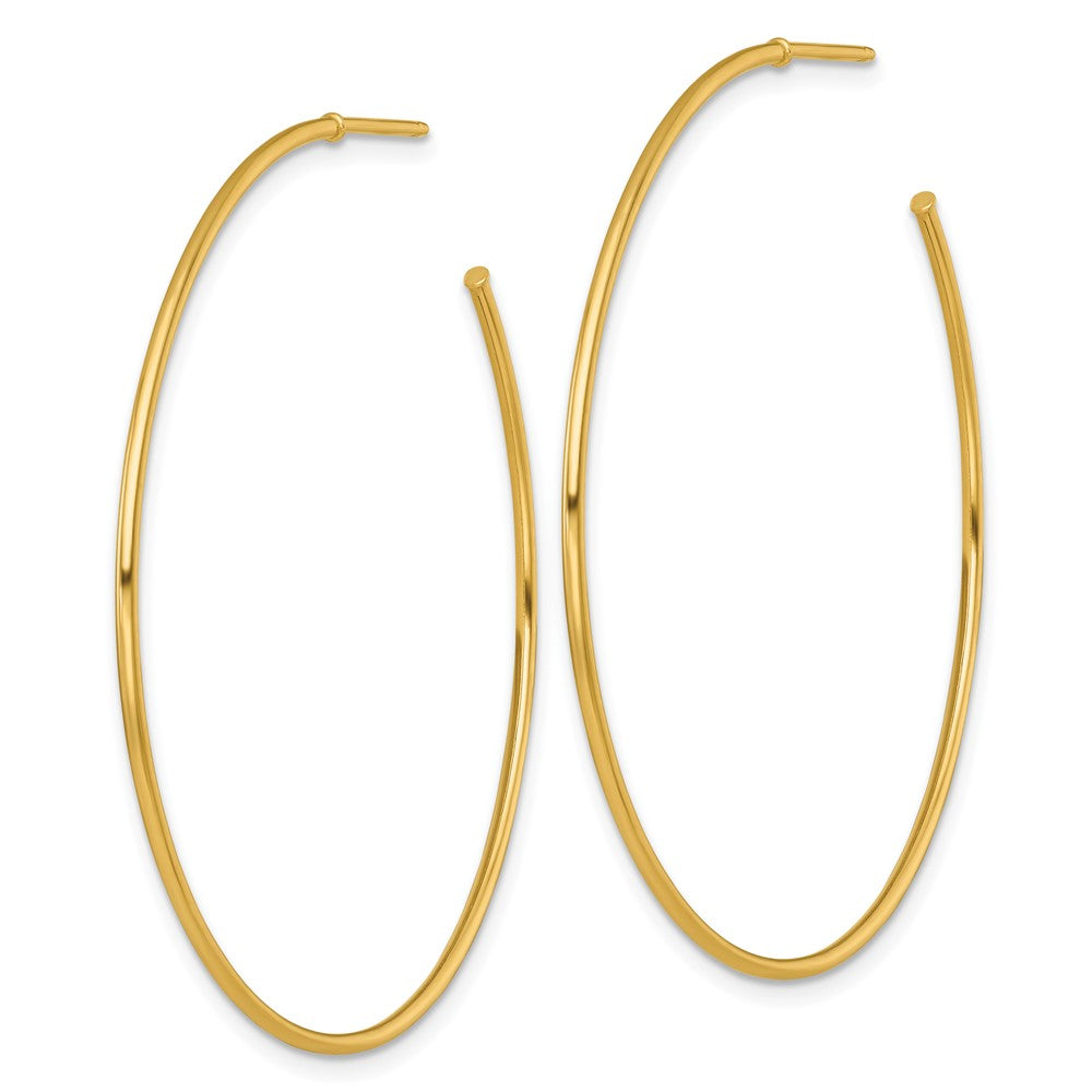 14k 1.2 x 50mm Polished Post Hoop Earrings