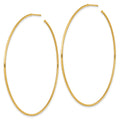 14k 1.2 x 65mm Polished Post Hoop Earrings